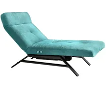 KAWOLA Relaxliege AMERIVA Velvet 80 x 110 x 158 cm Smaragd mit Kissen und Kopfteil