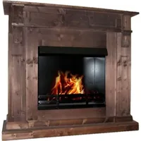 Ethanol und Gelkamin Kamin Modell Athen Premium Nussbaum - Braun