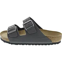 Birkenstock Arizona Birko-Flor Velvet Gray/Black Buckles 46