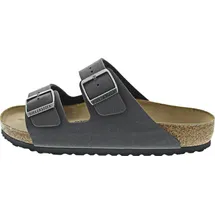 Birkenstock Arizona Birko-Flor Velvet Gray/Black Buckles 46