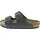 Birkenstock Arizona Birko-Flor Velvet Gray/Black Buckles 46