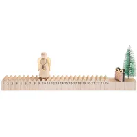 Rico Design Schiebe-Adventskalender Engel Holz 35x2,5x10,5cm