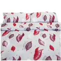 COFI 1453 Fleece Bettwäsche mit Federmotiv - Kuschelig und