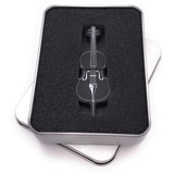 Onwomania Bass Cello Violine Geige in Schwarz USB Stick in Alu Geschenkbox 32 GB USB 3.0