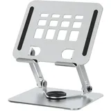 Tablet-ständer Aus Aluminium Mit Um 360° Drehbarem, Höhenverstellbarem Halter. Verstellbarer Tablet-ständer Aus Aluminium.