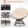 Outsunny Papasansessel Korbsessel mit Sitzpolster 360 Grad Rattan Beige