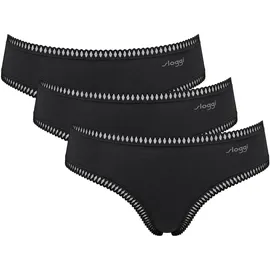SLOGGI Hipster 3er Pack Schwarz L