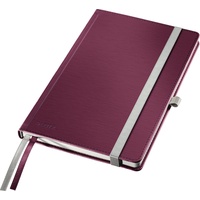 Leitz Style Notizbuch, A5, kariert, Hardcover, rot, 80 Blatt