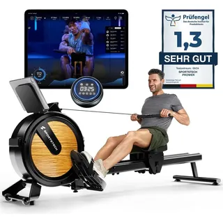Sportstech PROwer, Rudergerät für Zuhause - Hellbraun