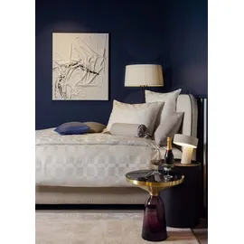 Hefel Opulence Kariert Beige 135 x 200 cm + 40 x 80 cm