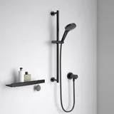 Keuco IXMO Brausegarnitur mit Stange Schwarz matt 59587370801