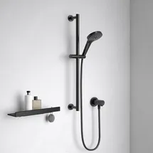 Keuco IXMO Brausegarnitur mit Stange Schwarz matt 59587370801