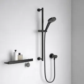 Keuco IXMO Brausegarnitur mit Stange Schwarz matt 59587370801