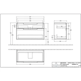 Villeroy & Boch Waschtischunterschrank 2 Auszüge 98,7 x 59 x 44,9 cm Weiß