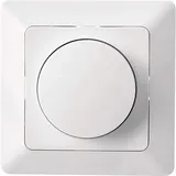 EMOS - LED-Dimmer-Schalter mit Drehknopf - für dimmbare LED-Lampen, Drehregler und Drückschalter - Unterputz-Drehdimmer - 230 V~, 50 Hz, 7-110 W/VA - weiß (glänzend)