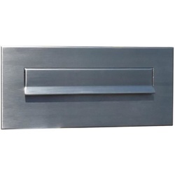 CD-4 Edelstahl Briefkasten Frontplatte ohne Namensschild (160x350 mm)