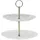 Chic Antique Etagere mit 2 Glastellern, Ø22 x H24 cm, klar