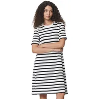 Marc O'Polo Maxikleid Gestreiftes Waffle-Jersey-Kleid