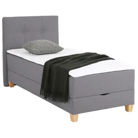 Home Affaire Boxbett HOME AFFAIRE "Lonrai", grau, B:98cm L:207cm, Komplettbetten, in H2,H3 & H4 und XXL - Überlänge 220cm wählbar, inkl. Topper