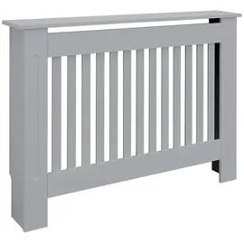 ML-Design ECD Germany Heizkörperverkleidung Landhausstil 112x19x82 cm Grau, MDF lackiert, Heizungsverkleidung Heizkörperabdeckung für Wohnzimmer & Schlafzimmer