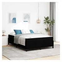 vidaXL Boxspringbett Schwarz 140 x 200 cm Stoff