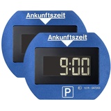 Needit 2X Park Lite elektronische Parkscheibe Digitale Parkuhr blau mit offizieller Zulassung - 2 Stück Set