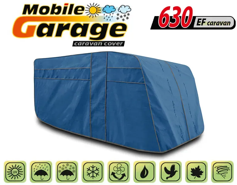 Hochwertige Kegel-Abdeckung für Wohnwagen, blau, Serie Mobile Garage 630EF