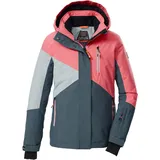 KILLTEC Skijacke KILLTEC "KSW 209 GRLS SKI JCKT", Mädchen, Gr. 176, denim, Obermaterial: 100% Polyester;Futter: 100% Polyester;Füllung: 100% Polyester, Jacken Skijacke, Mädchen-Skijacke: wasserdicht, atmungsaktiv, Colourblock-Design