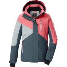 KILLTEC Skijacke KILLTEC "KSW 209 GRLS SKI JCKT", Mädchen, Gr. 176, denim, Obermaterial: 100% Polyester;Futter: 100% Polyester;Füllung: 100% Polyester, Jacken Skijacke, Mädchen-Skijacke: wasserdicht, atmungsaktiv, Colourblock-Design