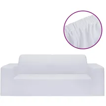 vidaXL Sofahusse 2-Sitzer Weiß 100% Polyester