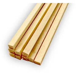 PINI Holzstäbchen vierkant 300x6x6 mm Stäbchen für Basteln und Haushalt (100 Stück)