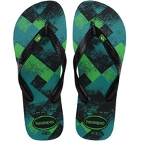 Havaianas Brasil Fresh Flip Flop Unisex-Erwachsene, Black Black Leaf Green, 6/7 UK