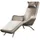 KAWOLA Relaxliege CAVAL Leder hellgrau