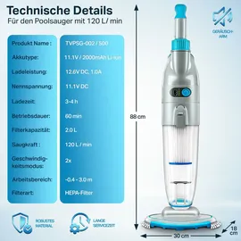 tillvex Teleskopstange Poolreinigerset 1308