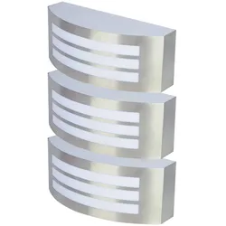 3 x Außen Wand Leuchten Grundstück Edelstahl Strahler IP44 Lampen 1xE27