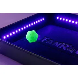 fanroll Shadowlight Faltbarer Blacklight Würfelteller Black