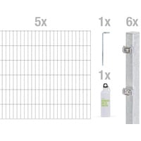 GAH Alberts GAH-Alberts Komplettset Doppelstabmatten 10m 120 cm 6/5/6, feuerverzinkt