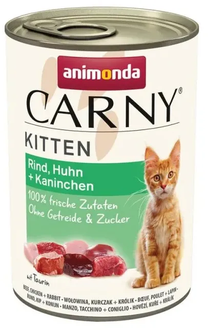 Animonda Carny Kitten Rind, Huhn & Kaninchen - 12x400g