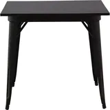 VCM Tempe Esstisch 80x80cm schwarz. - Schwarz