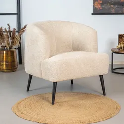 Bronx71 Bouclé Sessel Nora modern beige