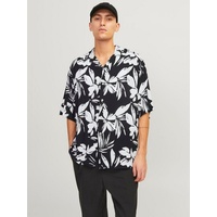 JACK & JONES Hawaiihemd »JJEJEFF AOP RESORT SHIRT SS SN«, schwarz