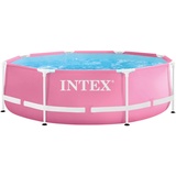 Intex Pink Metal Frame Pool (244x76cm) Swimmingpool Planschbecken