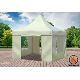 Faltpavillon Faltzelt Pavillon 3x3 FR Beige Gartenzelt Klappzelt Wasserdicht