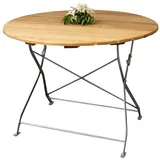 Runder Gartentisch aus Robinie massiv klappbar