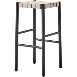 &Tradition Betty TK8 Barhocker, höhe 76 cm, eiche schwarz / gewebe natur