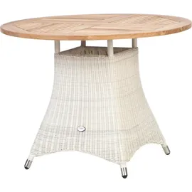 Zebra Loomus Gartentisch Ø 100 x 75 cm silkwhite/natur
