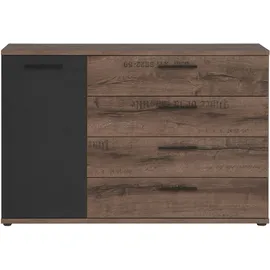 Forte Jacky 124,9 x 83,1 x 41,3 cm Script-Schlameiche/Schwarz
