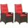 vidaXL Gartenstuhl 56 x 64 x 94 cm braun/rot