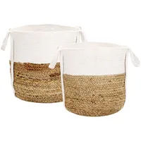Beliani Aufbewahrungskorb, 2er Set BELLPAT Jute Naturfarben