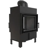 Kamineinsatz aus Stahl KRATKI LUCY Tunnel 12 kW Ø 200 schwarz Verkleidung - Schwarz